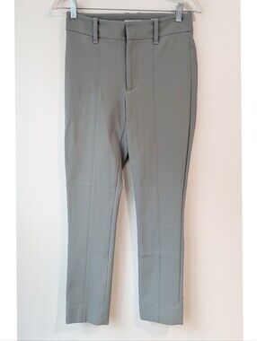 VINCE HIGH RISE CIGARETTE STRETCH PANT SLATE